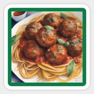 National Spaghetti Day - January 4 - Watercolor Sticker